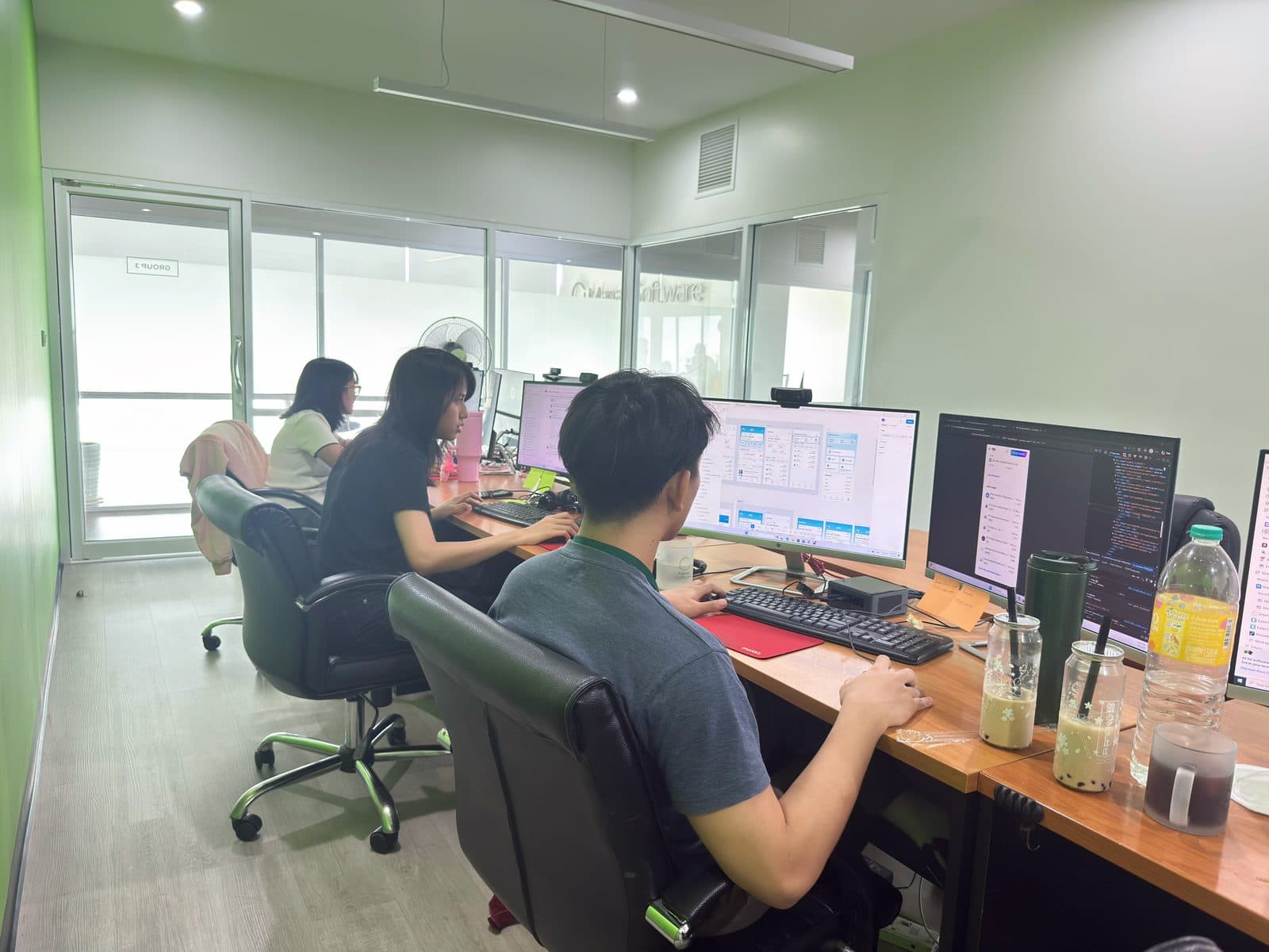 Buk at his desk at Manao Software