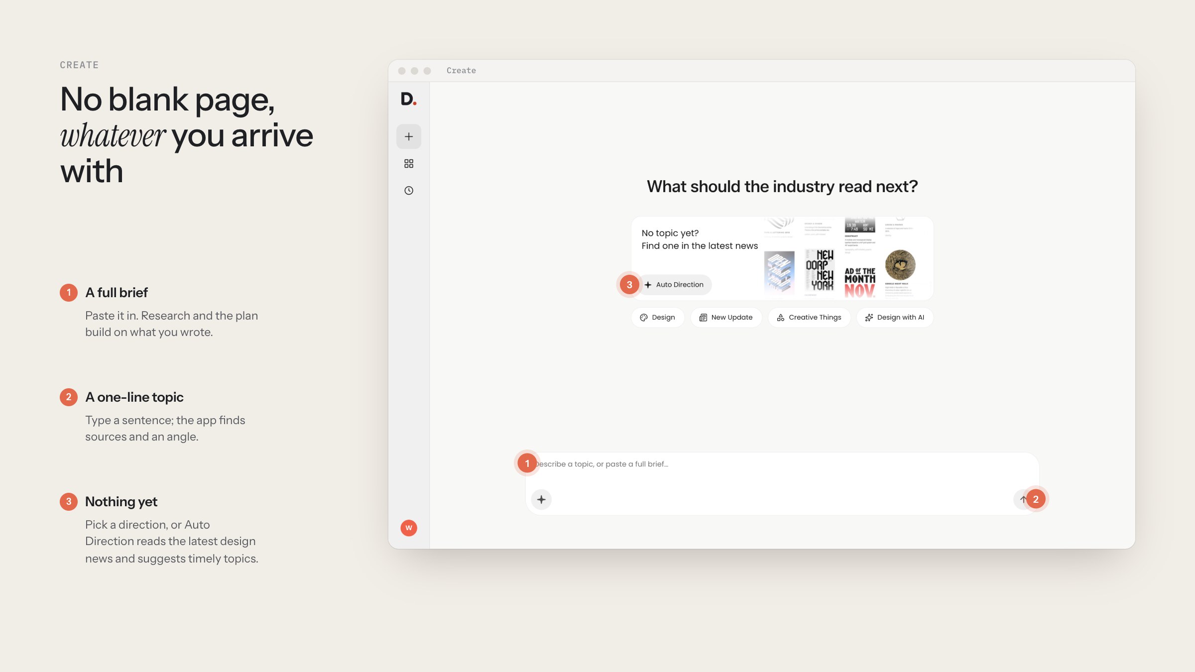 Article Studio, Starting Points